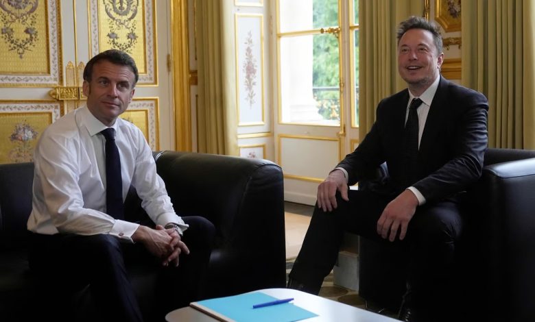 ايلون ماسك وماكرون