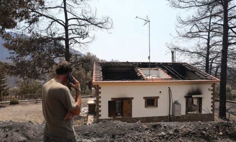 حرائق الغابات في جنوب أوروبا