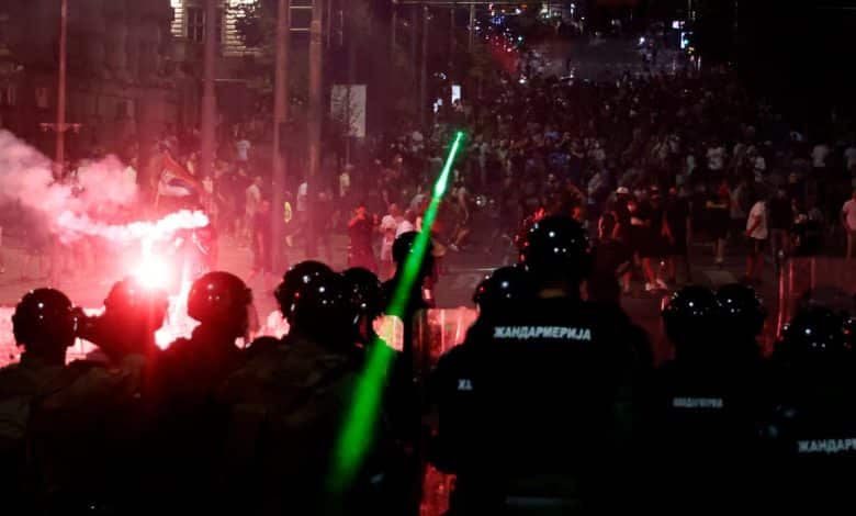 احتجاجات صربيا