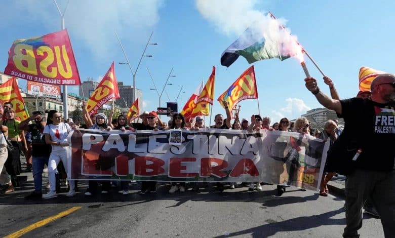 تظاهرات إيطاليا