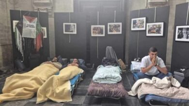 إضراب جوع في بروكسل للمطالبة بإنقاذ عائلات فلسطينية عالقة بغزة