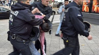 اعتقال شخصين خلال مظاهرة في برلين تضامناً مع الفلسطينيين